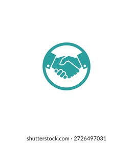 Diseño de Vector plano de icono de círculo de manos de sociedad.