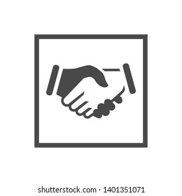 Partnership or Handshake Business Icon Vector On White Background 