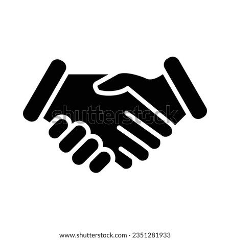 Partnership Handshake Vector Glyph Icon For Personal And Commercial Use.
