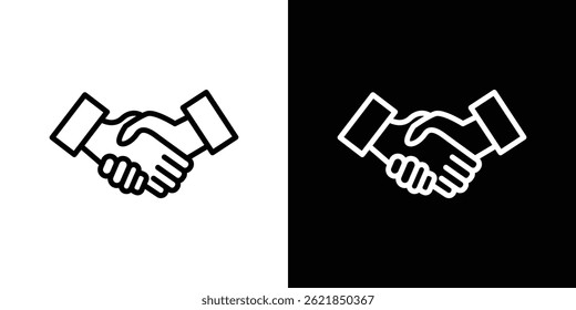 Partnership icon concept stroke on white background