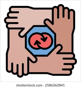 Partnership Icon Element For Design