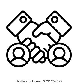 Elemento de icono de asociación para diseño