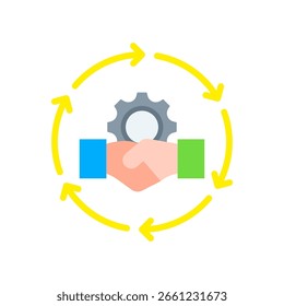 Ilustración vectorial plana de icono de asociación