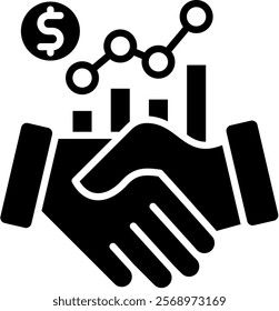 Partnership Icon Glyph Vector Illustration