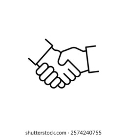 Partnership icon linear logo isolated