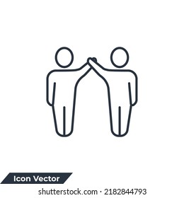 ilustración vectorial del logotipo del icono de asociación. Plantilla de símbolo de amistad para colección de diseño gráfico y web