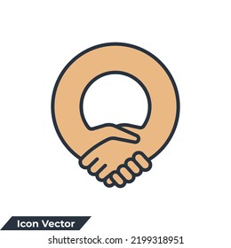 ilustración vectorial del logotipo del icono de asociación. Plantilla de símbolo de asociación de amistad para colección de diseño gráfico y web