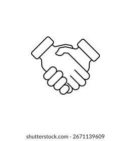 Icono de asociación Esquema editable de trazos Dibujo de línea EPS.