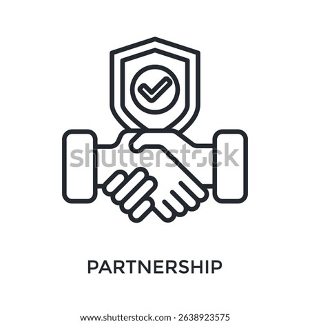 Partnership Icon Outline Style. Vector Illustration For Graphic Design