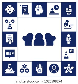 partnership icon set. 17 filled partnership icons.  Collection Of - Man, Friends, Agreement, Help, Signature, Human, Friend, Goal, Teamwork, Hand, Employee, User, Meeting