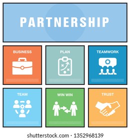 PARTNERSHIP ICON SET CONCEPT