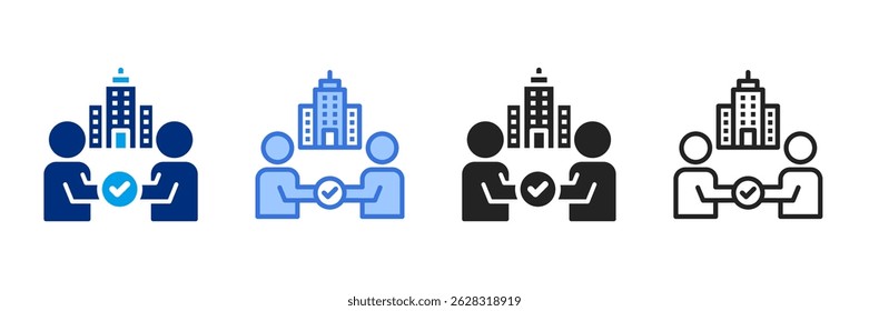 Partnership Icon Set Different Style Collection