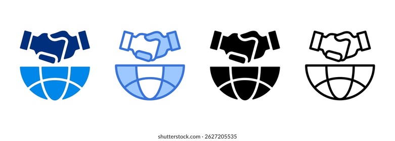 Partnership Icon Set Multiple Style Vector Illustration