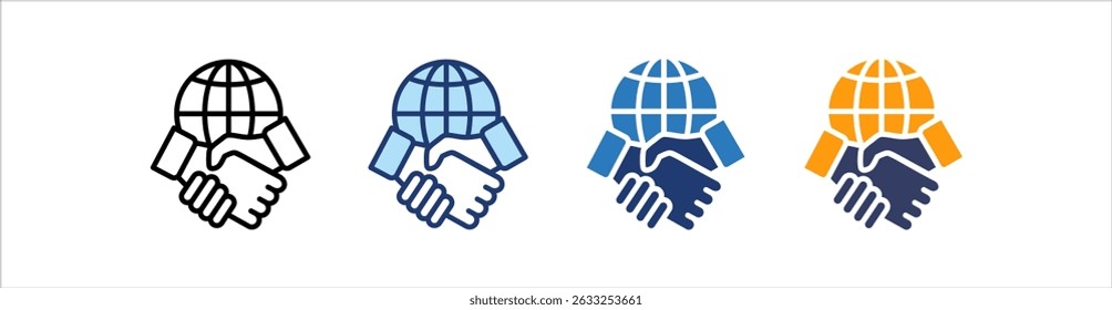 Partnership Icon Set Multiple Style Collection