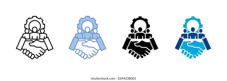 Partnership Icon Set Multiple Style Collection