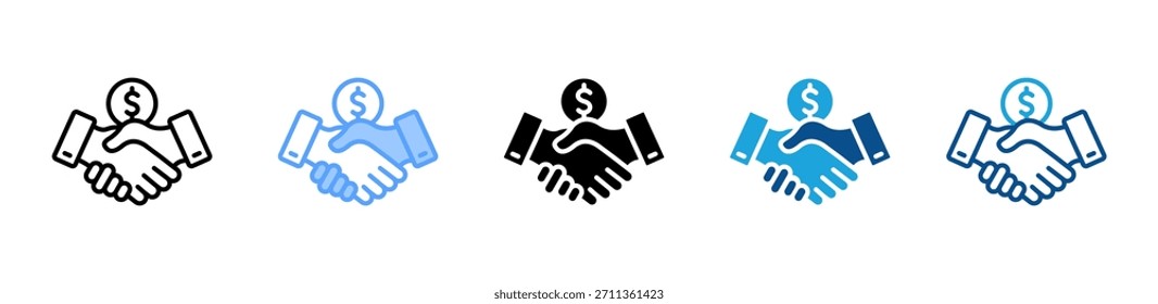 Conjunto de iconos de asociación colección de estilos múltiples