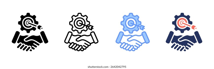 Partnership icon sheet multiple style collection