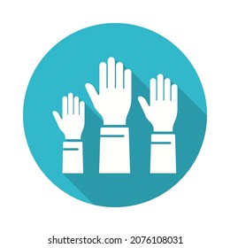 Partnership icon. Simple illustration with long shadow isolated for graphic and web design.