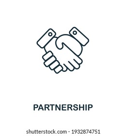 Partnership icon. Simple illustration from startup collection. Creative Partnership icon for web design, templates, infographics and more