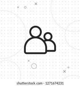 Partnership icon, vector best line icon on texture background , EPS 10