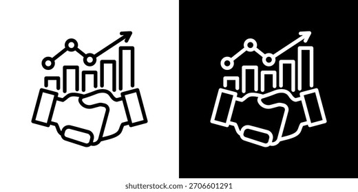 Partnership Icon Vector Illustration. Fresh Line Design Built For Creative Flexibility In Light And Dark Versions.