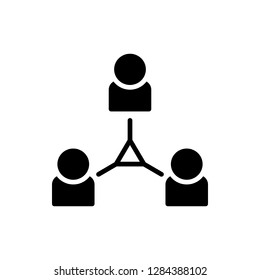 Partnership Icon Vector Illustration in Glyph Style for Any Purpose
