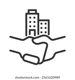 Partnership Icon vector illustration. Simple line style
