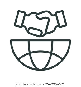 Partnership icon vector illustration. Simple line style
