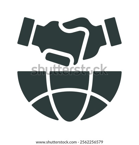 Partnership icon vector illustration. Simple fill style
