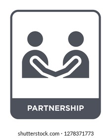 partnership icon vector on white background, partnership trendy filled icons from Business and analytics collection, partnership vector illustration