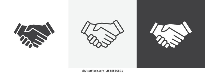 Partnership icon vector set for ui designs