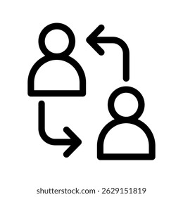 Ilustración de diseño de símbolo de Vector de icono de asociación