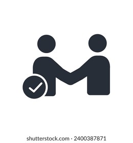 Partnership icon. vector.Editable stroke.linear style sign for use web design,logo.Symbol illustration.