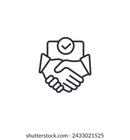 Partnerschaftssymbol. vector.Editable stroke.linear style sign zur Verwendung als Webdesign, logo.Symbol Illustration.