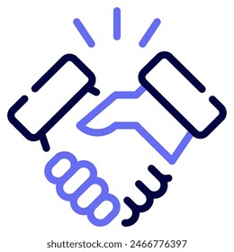 Partnerschaftssymbol für Web, App, Infografik, etc