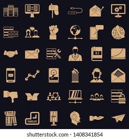 Partnership icons set. Simple style of 36 partnership vector icons for web for any design