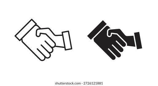 Símbolo de Vector de iconos de asociación con trazo editable y versiones planas