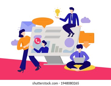 Partnerschaft - Illustration. Bearbeitbarer Stroke. Vektorgrafik