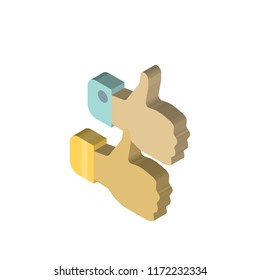 Partnership isometric left top view 3D icon