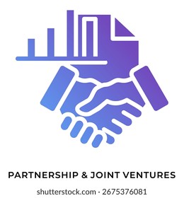 Partnership And Joint Ventures Gradient Glyph Icon