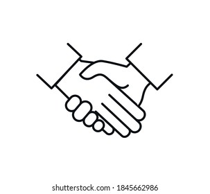 Partnership line icon. Handshake icon vector iconic design vector
