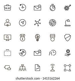 Partnership line icon set. Collection of high quality black outline logo for web site design and mobile apps. Vector illustration on a white background