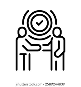 Partnership line icon. Universal creative premium symbol. Vector sign icon logo template. Vector illustration