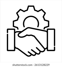 Partnership Line Icon Vector Illustration