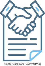 Partnership Line Two Colour Icon