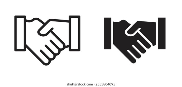 Partnership liner icon vector set.