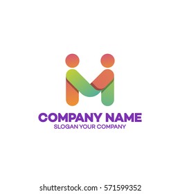 Partnership Logo Template Business Concept, Emblem, Icon, Logotype, Design Element Consisting Of Two People Shake Hands . Good Deal Logo. Vector Illustration