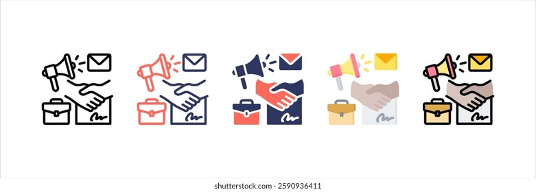 Partnership Multi Style Icon Set