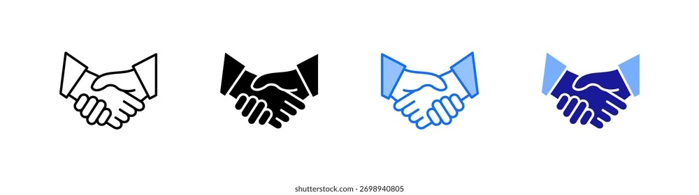 Vector de conjunto de iconos de estilo múltiple de asociación