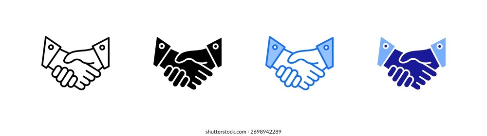 Partnerschaftssymbol mit mehreren Stilen - Vektorgrafik